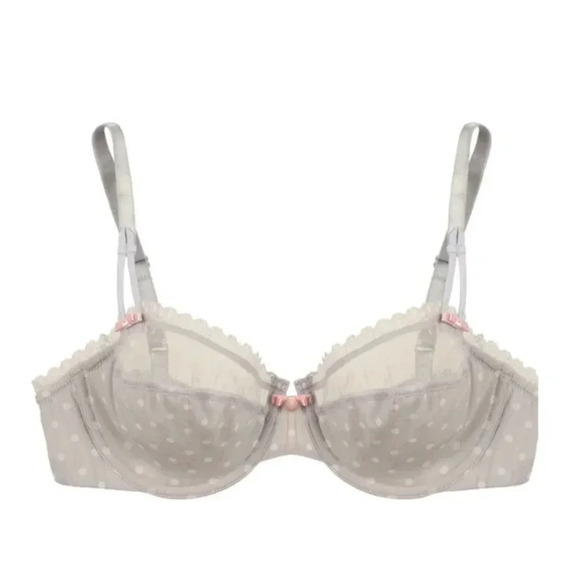 32DDD Felina 110789 Marielle Full Busted UW Bra Gray Dot NWT - Picture 2 of 13